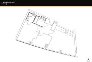 2 bedroom luxury apartments - Floor Plan 1