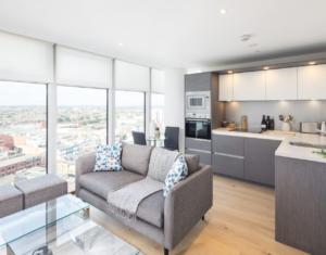 Pioneer Point - Luxury 1 & 2 bed flats - Living Room View